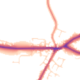 Daytime road noise heatmap for LN8 5PS