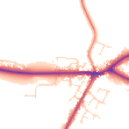Daytime road noise heatmap for LN8 5PU
