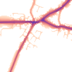 Daytime road noise heatmap for LN8 5RG