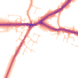 Daytime road noise heatmap for LN8 5RL