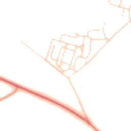 Daytime road noise heatmap for LN8 6EE