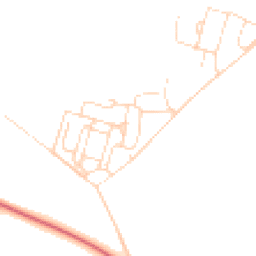 Daytime road noise heatmap for LN8 6ER
