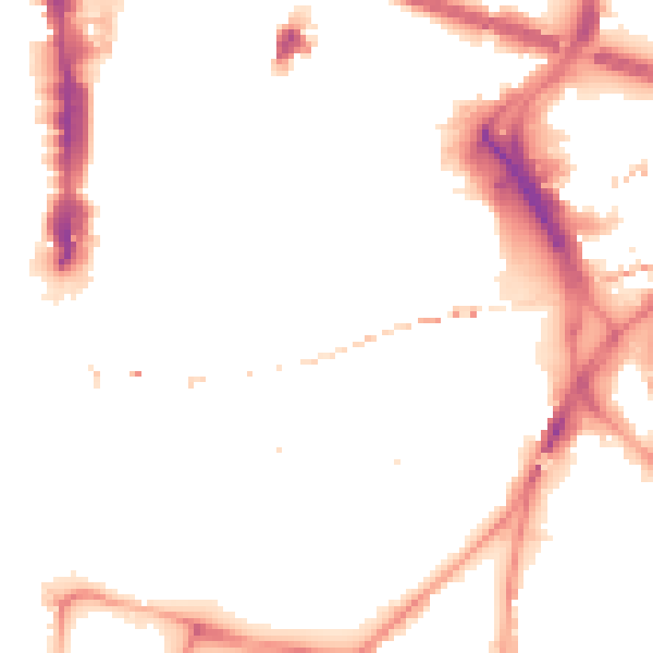Night-time road noise heatmap for LS1 2HD