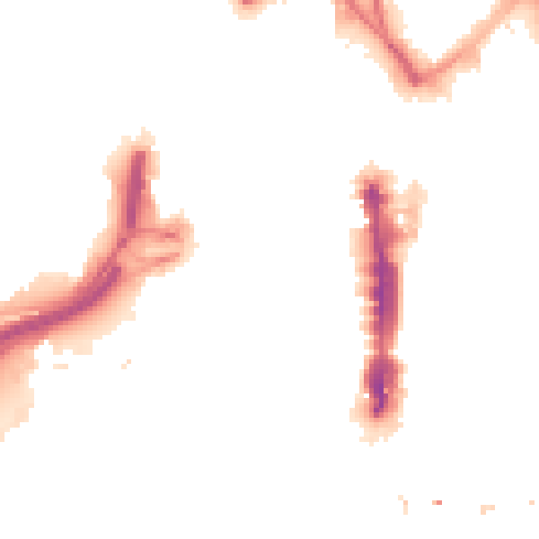 Night-time road noise heatmap for LS1 2NE