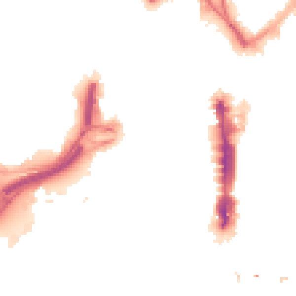 Night-time road noise heatmap for LS1 2NP