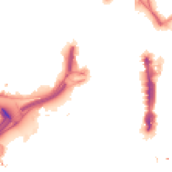Night-time road noise heatmap for LS1 2RG