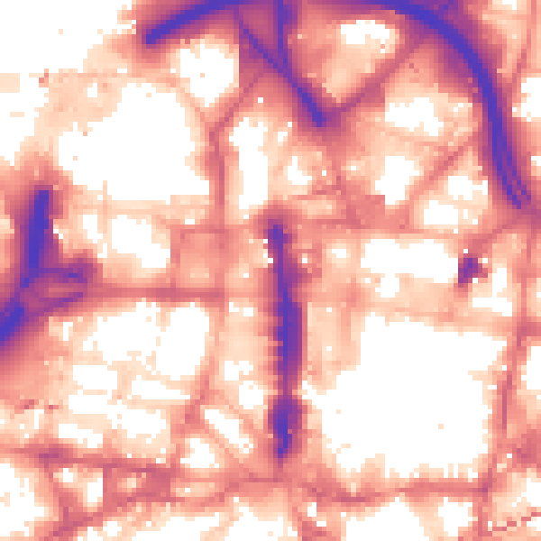 Daytime road noise heatmap for LS1 3AH