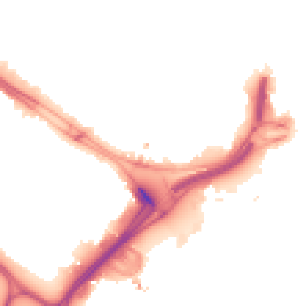 Night-time road noise heatmap for LS1 4LA