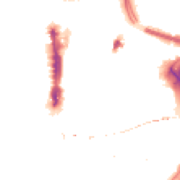 Night-time road noise heatmap for LS1 6AL