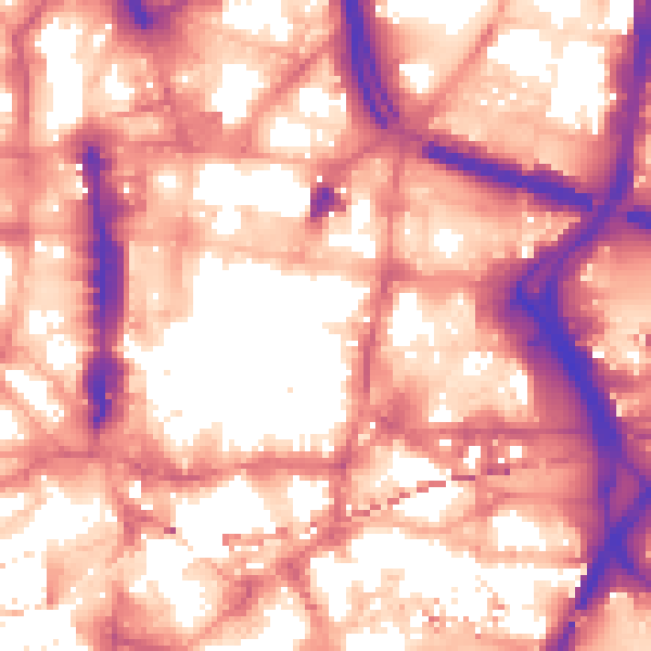 Daytime road noise heatmap for LS1 6BD