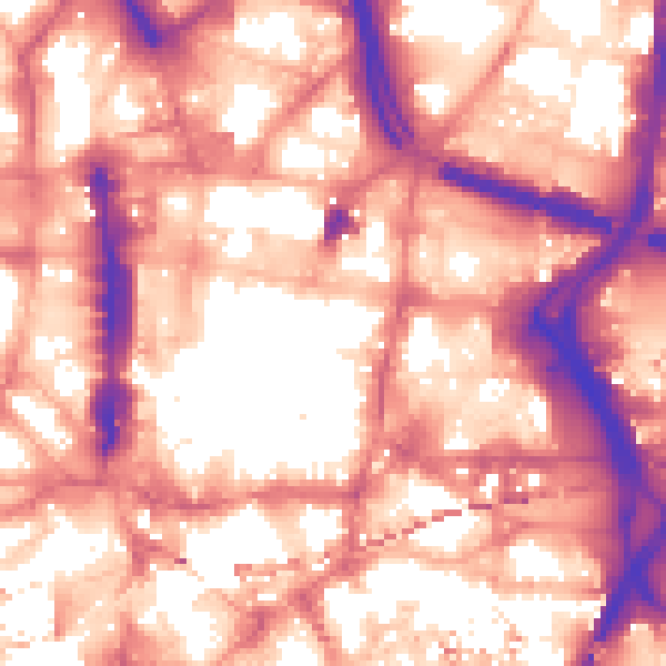 Daytime road noise heatmap for LS1 6BW