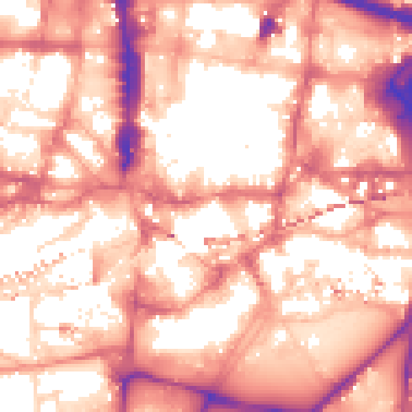 Daytime road noise heatmap for LS1 6HP