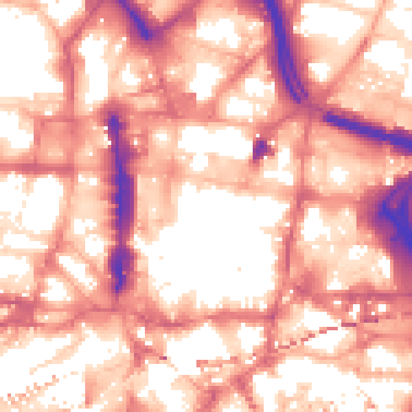 Daytime road noise heatmap for LS1 6JB