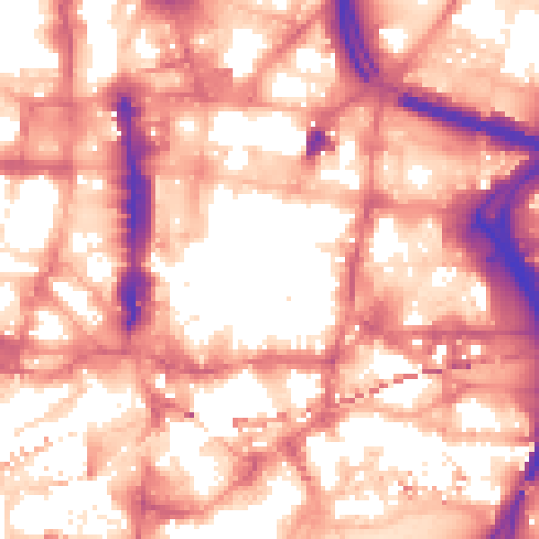 Daytime road noise heatmap for LS1 6JS