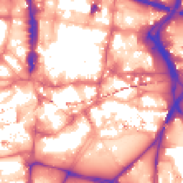 Daytime road noise heatmap for LS1 6ND