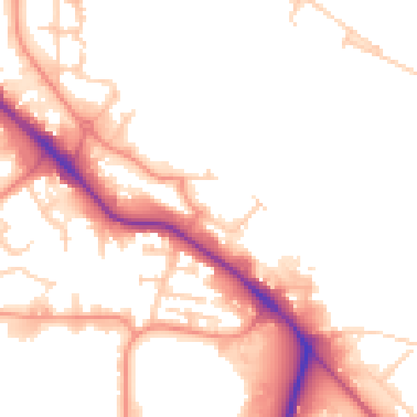 Daytime road noise heatmap for LS10 1BL