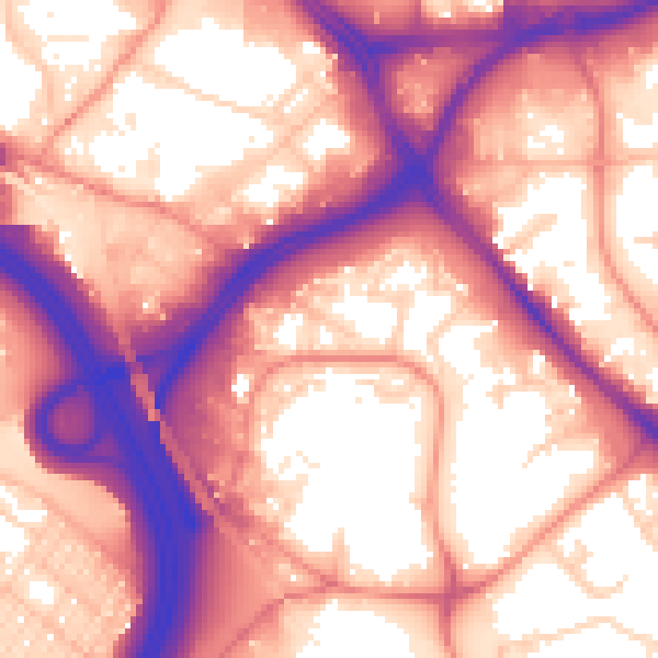 Daytime road noise heatmap for LS10 1BW