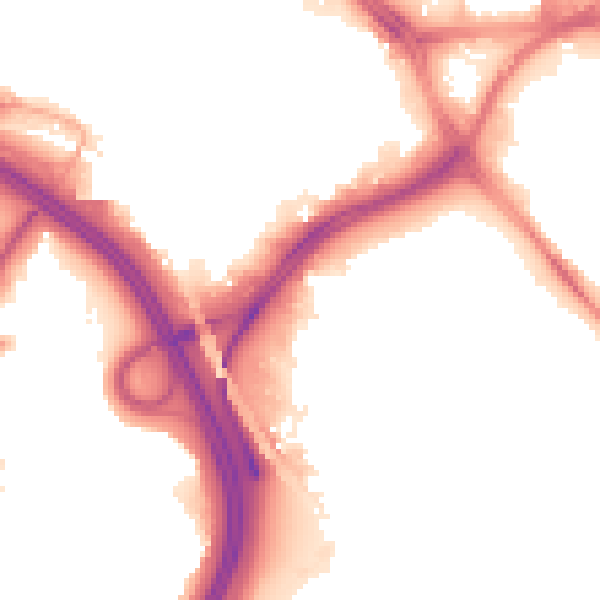 Night-time road noise heatmap for LS10 1DA