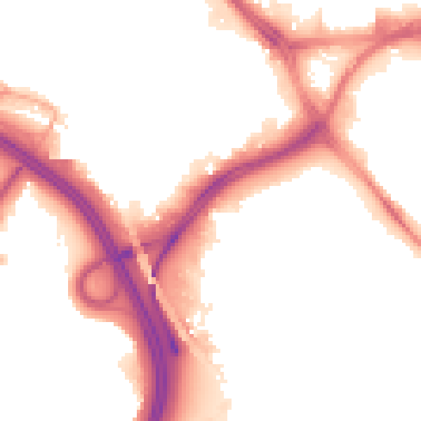Night-time road noise heatmap for LS10 1DB
