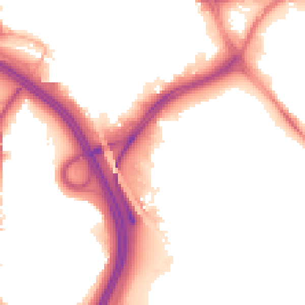 Night-time road noise heatmap for LS10 1DH