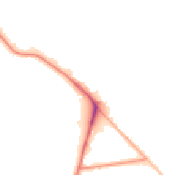 Night-time road noise heatmap for LS10 1DJ