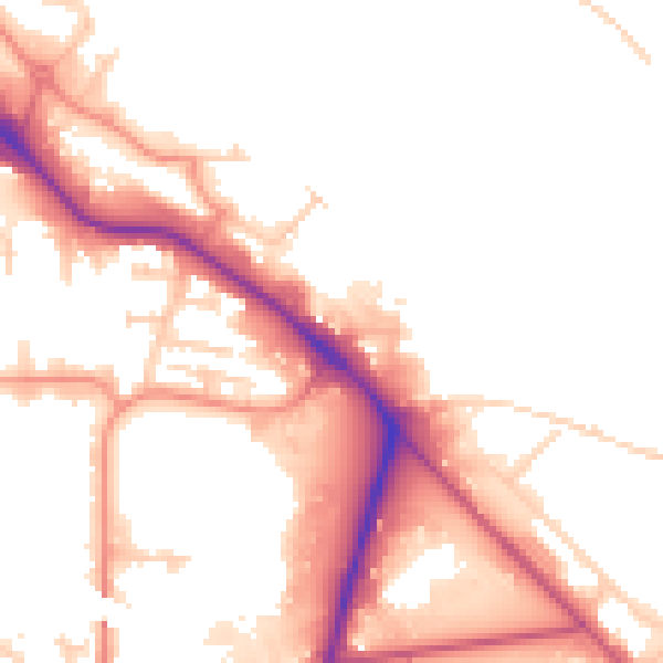 Daytime road noise heatmap for LS10 1DR