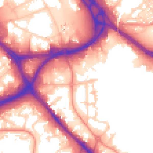 Daytime road noise heatmap for LS10 1EJ