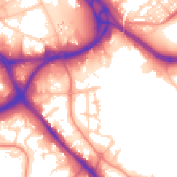 Daytime road noise heatmap for LS10 1FD