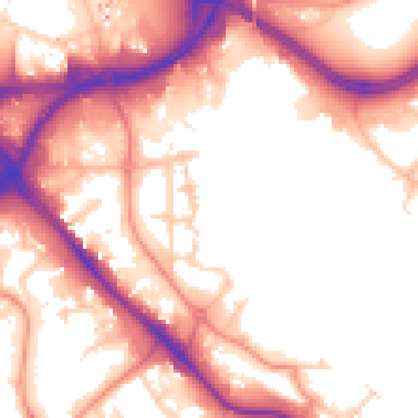 Daytime road noise heatmap for LS10 1GA