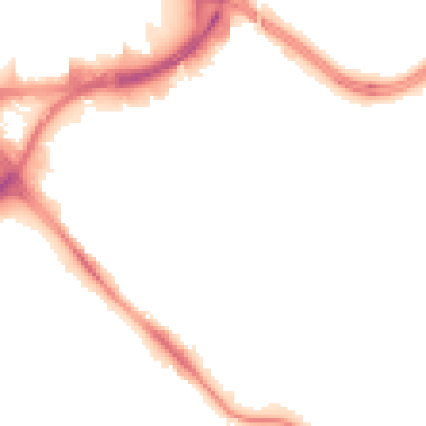Night-time road noise heatmap for LS10 1GA