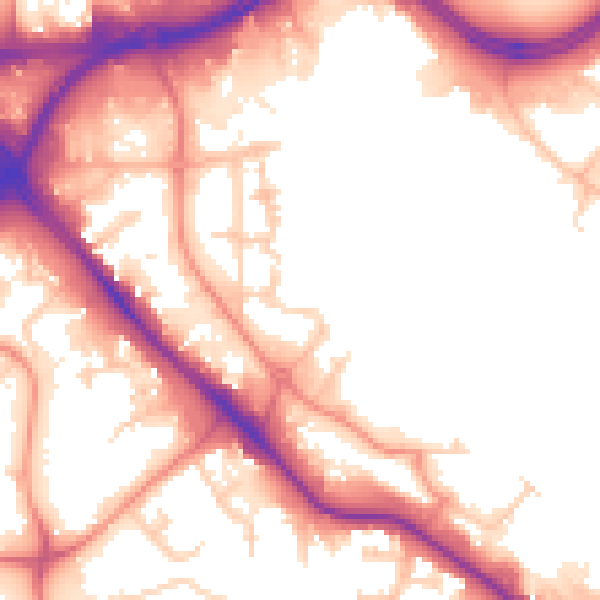 Daytime road noise heatmap for LS10 1GB