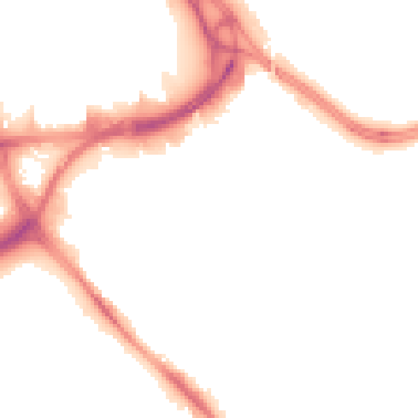 Night-time road noise heatmap for LS10 1GL