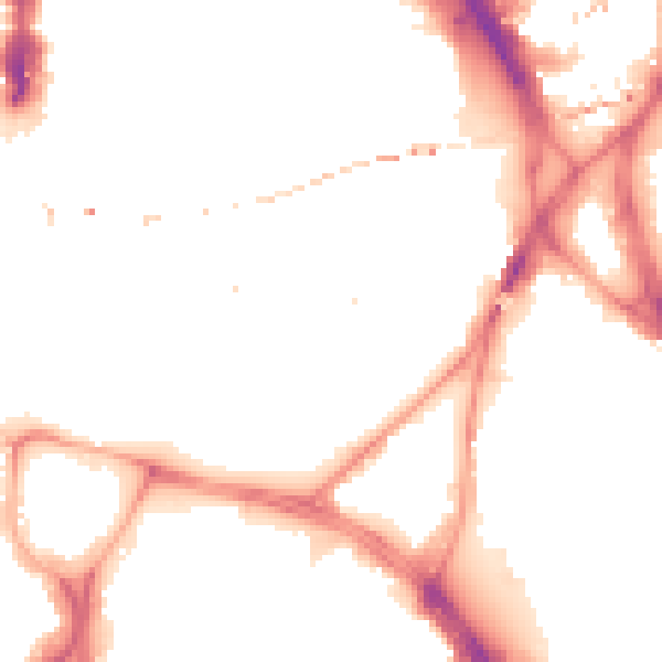 Night-time road noise heatmap for LS10 1GZ