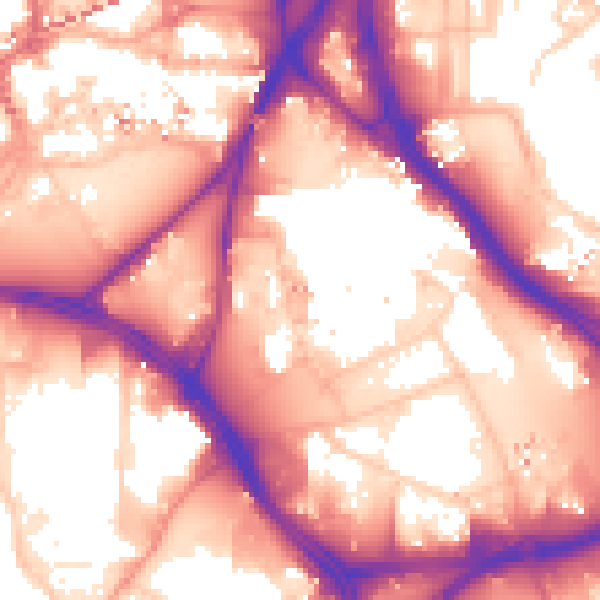 Daytime road noise heatmap for LS10 1NG