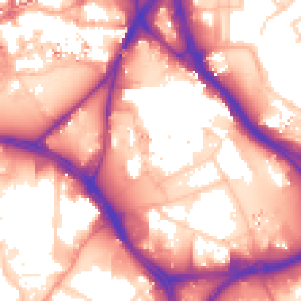 Daytime road noise heatmap for LS10 1NH