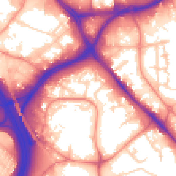Daytime road noise heatmap for LS10 1SX