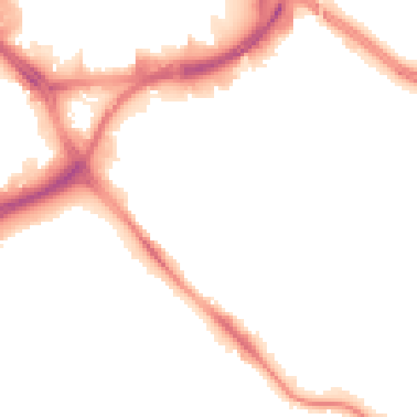 Night-time road noise heatmap for LS10 1TD