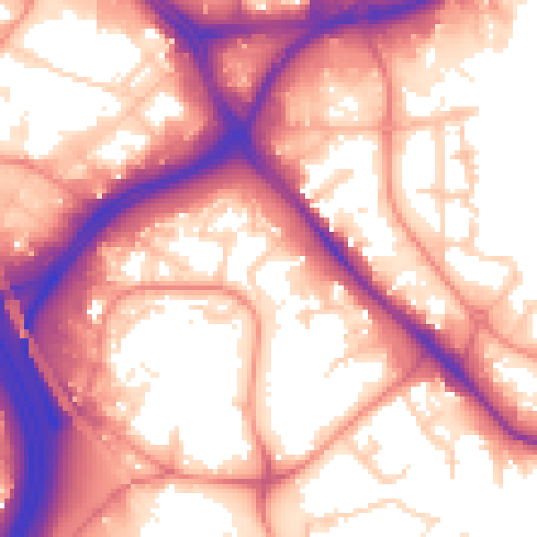 Daytime road noise heatmap for LS10 2AH