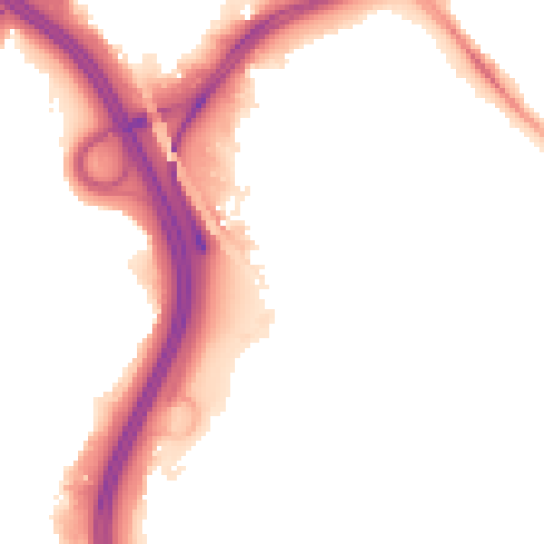 Night-time road noise heatmap for LS10 2AS