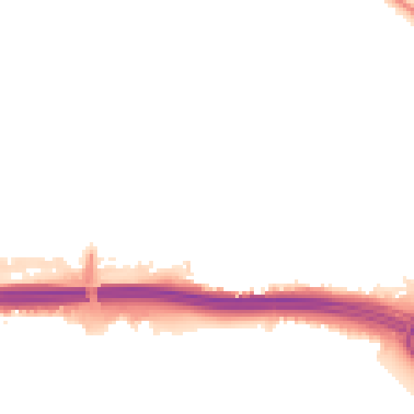 Night-time road noise heatmap for LS10 2HX