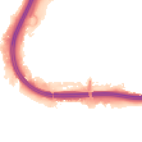 Night-time road noise heatmap for LS10 2JJ