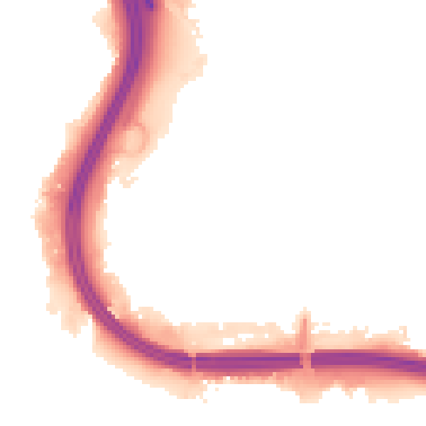 Night-time road noise heatmap for LS10 2NB