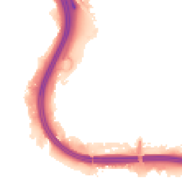 Night-time road noise heatmap for LS10 2ND