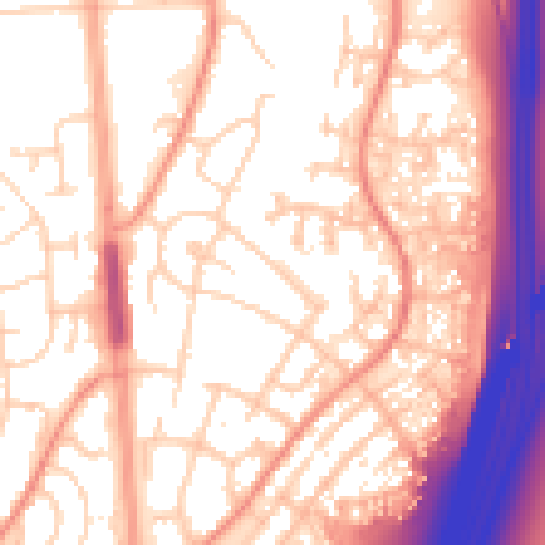 Daytime road noise heatmap for LS10 3JT