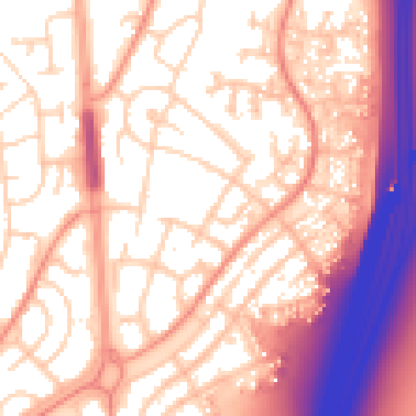 Daytime road noise heatmap for LS10 3LN