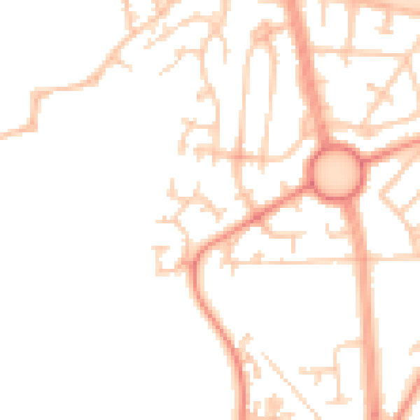 Daytime road noise heatmap for LS10 3UQ