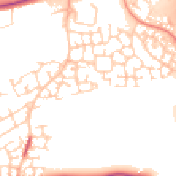 Daytime road noise heatmap for LS10 4FX