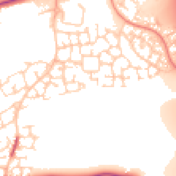 Daytime road noise heatmap for LS10 4FY