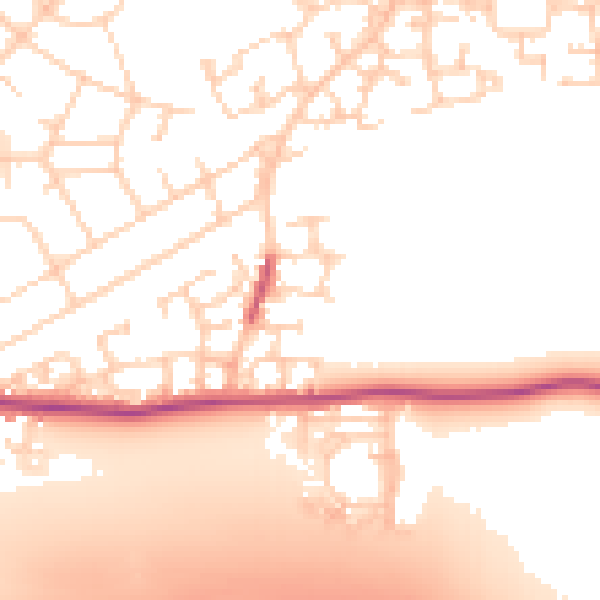 Daytime road noise heatmap for LS10 4UL