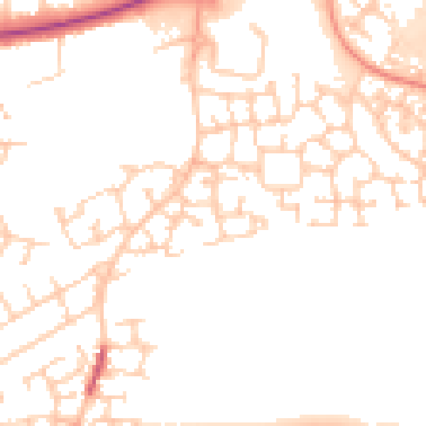 Daytime road noise heatmap for LS10 4WL
